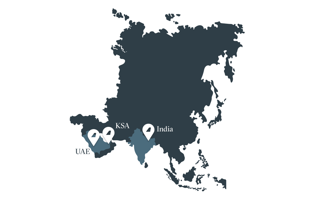 Le Augure locations in Asia